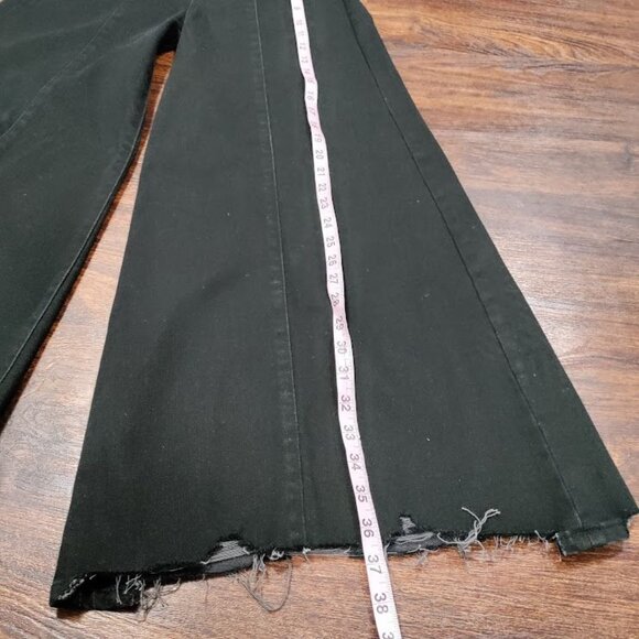 Tractr Grunge Skater 90s Y2k High Waisted Frayed Hem Denim Flare Jeans Girls' 24 - Picture 11 of 13